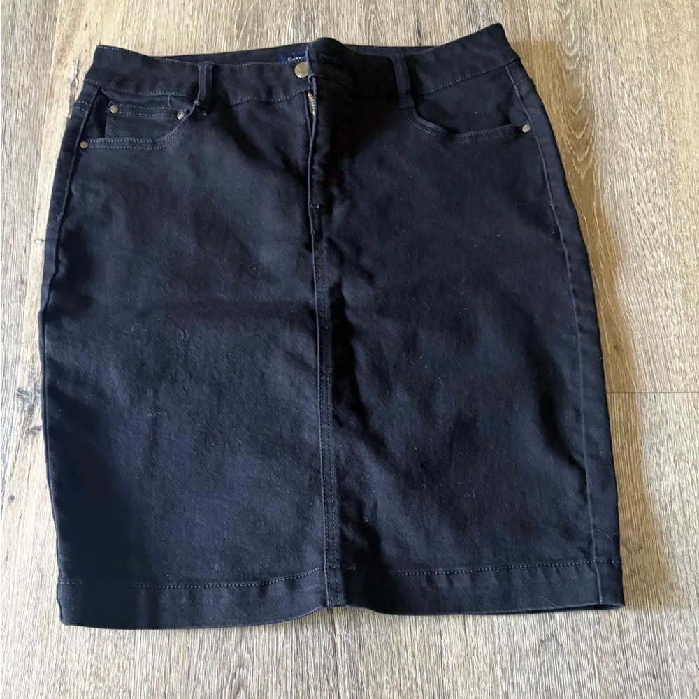 Chic Black Denim Skirt